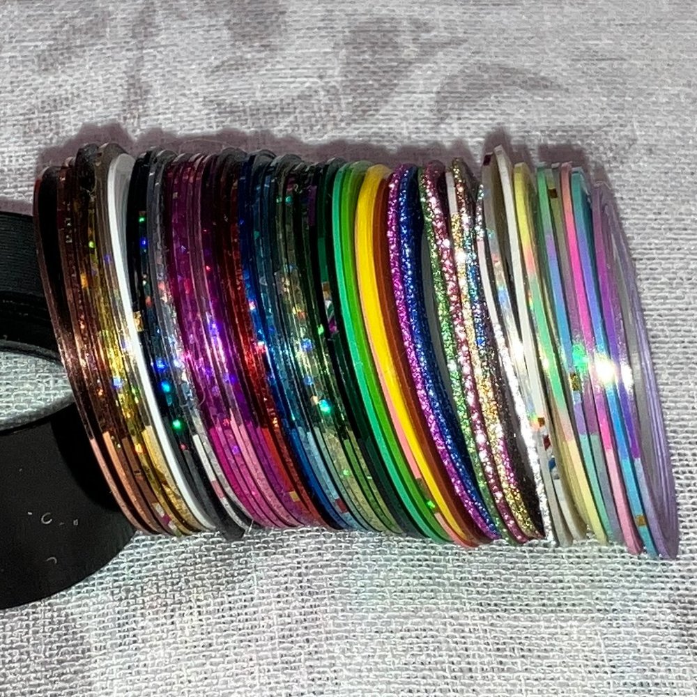 30pc set Nail Tape Striping Decal Sticker Rolls Assorted lot